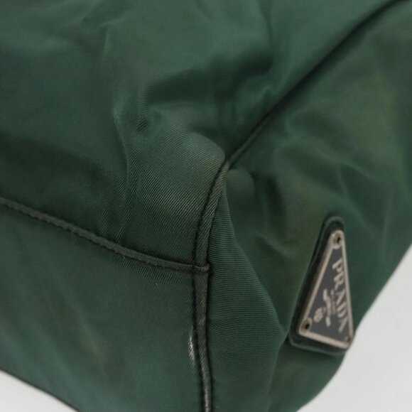 PRADA Hand Bag Nylon Green Auth fm4152 - Picture 3 of 16